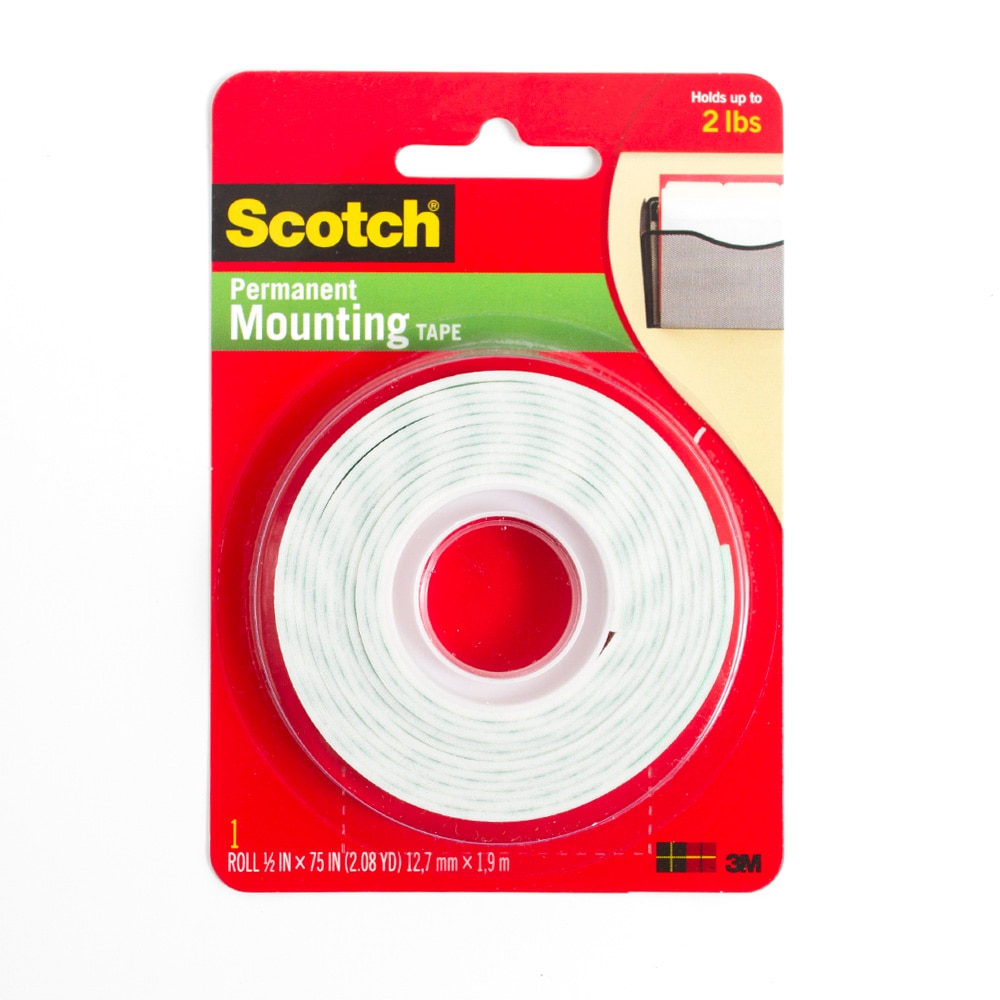 Scotch, Tape, Art & School, 0.5", 3M, Mounting Tape, 75", 2056
